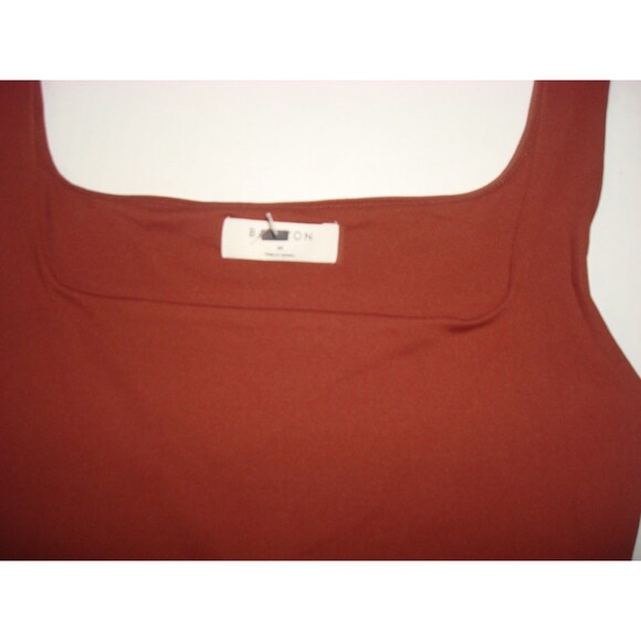 New Womens Babaton Aritzia Contour Squareneck Crop Tank Brown M Medium Nice - Picture 3 of 6